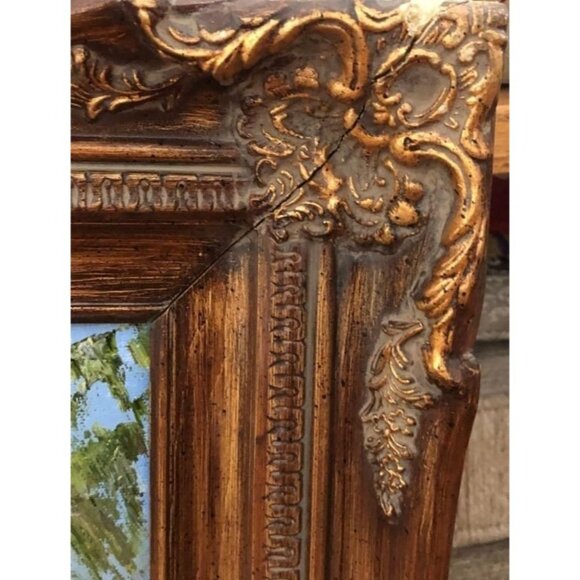 Original Oil Painting Jay Bird XL San Diego Hotel Del Coronado Seascape Framed - Picture 5 of 7